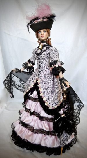 Lyra 16" 1880 Promenade Gown. SOLD